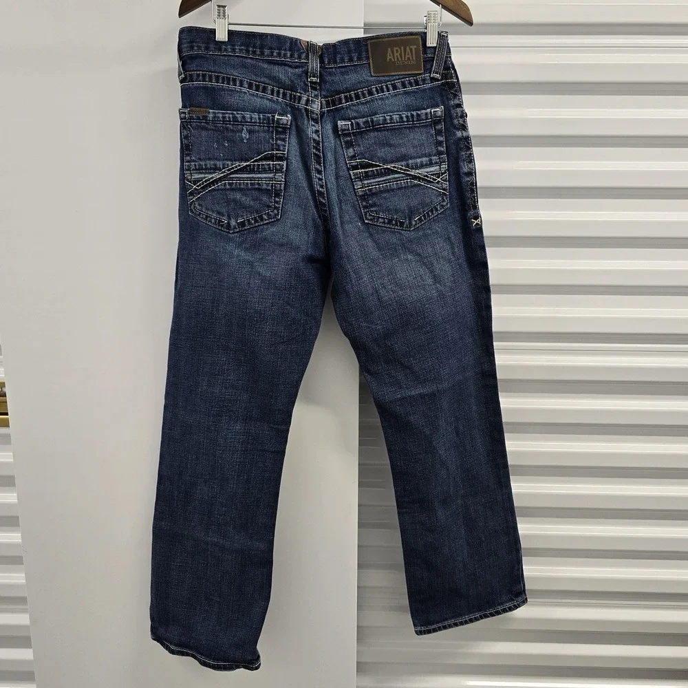 Ariat M4 Relaxed Boot Cut Jeans Mens 32x28 Dark Wash Western Denim
